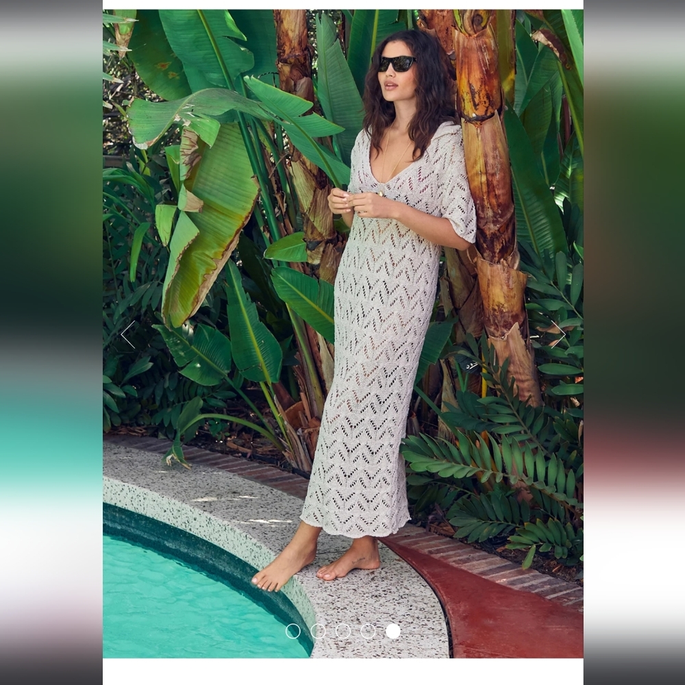 NEW Velvet by graham spencer Dress Jaqueline Crotchet Maxi Dress